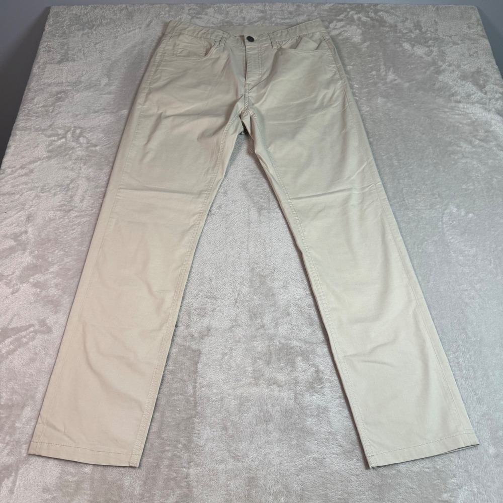 Faherty Mens 5-Pocket Chino Pant Khaki Beige Organic Cotton 31 x 30